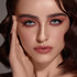 Island Aurora Blue Designer Contacts Model Pic