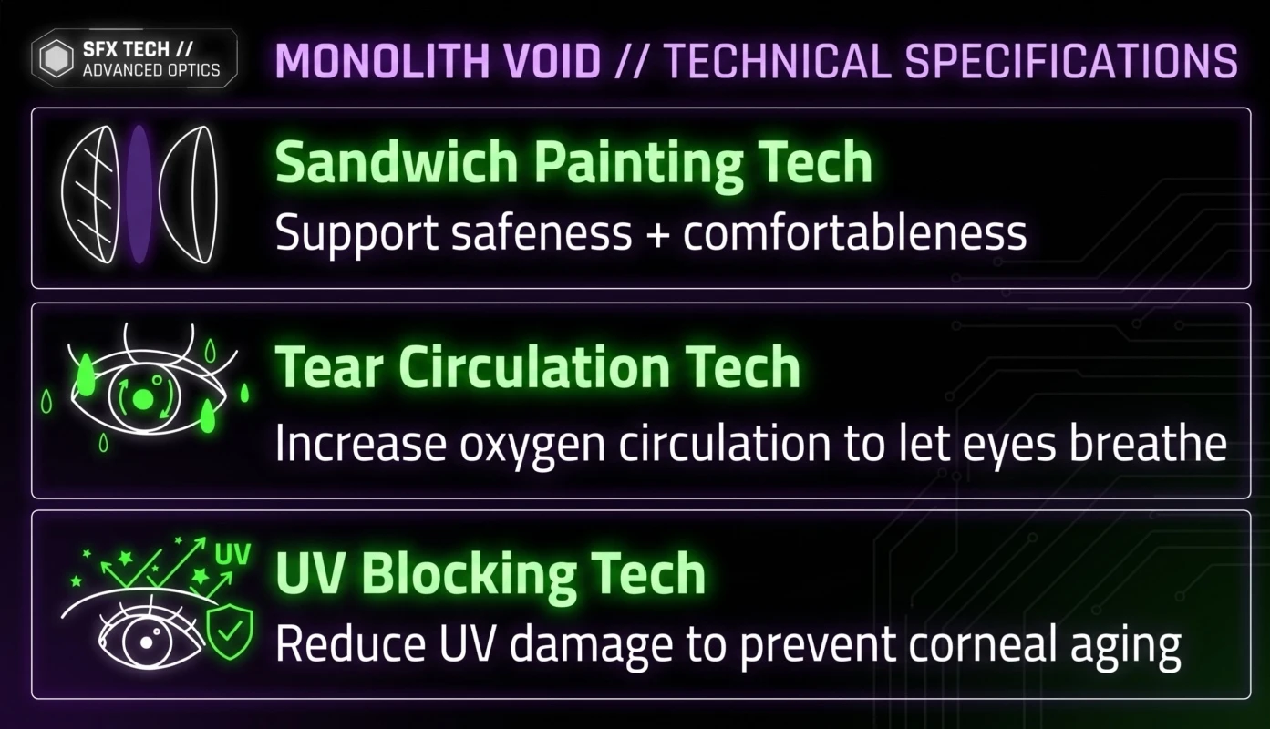 UV Glow Pink Contact Lenses