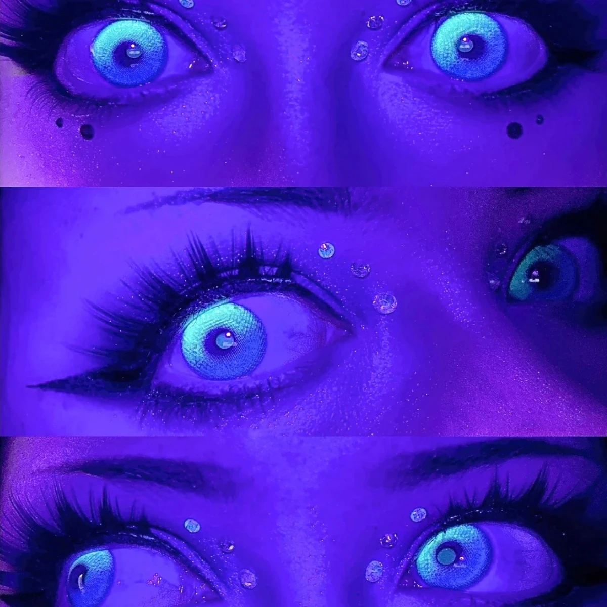 UV Glow Contact Lenses