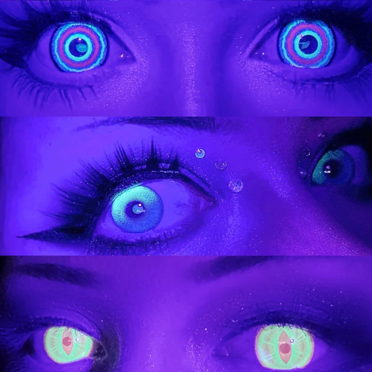 UV Glow Contact Lenses