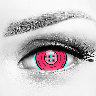 Vox Static Pink 17mm Mini Sclera Costume Contacts | MocoQueen