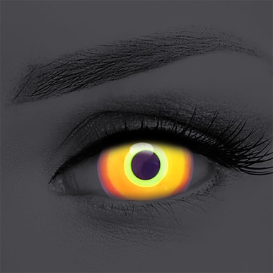 UV Niffty Red Yellow 17mm Mini Sclera Costume Contacts| MocoQueen