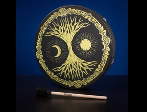 Painted REMO Black Bahia Earth Drums