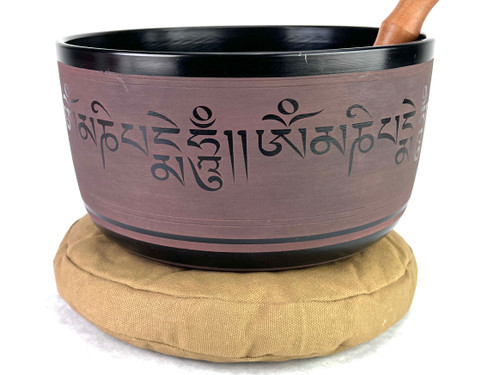 9.75" F/G# Note Cast Aluminum Himalayan Singing Bowl #f20500923