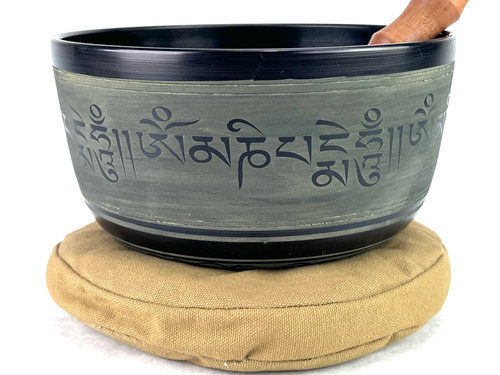 8" A/B Note Aluminum Cast Himalayan Singing Bowl #a10300923