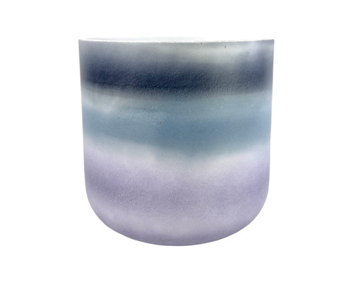 8" A Note Lapis/Blue Kyanite/Amethyst Gemstone Fusion Translucent Crystal Singing Bowl UP +45 cents  11002985