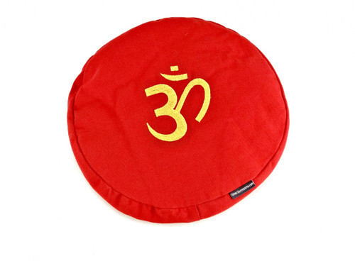 XL Red Singing Bowl Cushion With Om Symbol #P20