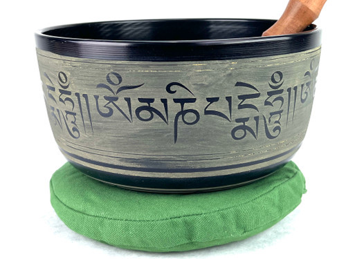 8.75" A/C Note Aluminum Cast Himalayan Singing Bowl #a15100923