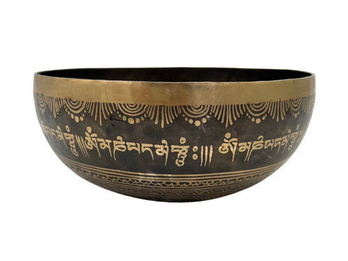 11" G/C# Note Premium Etched Singing Bowl Zen Himalayan Pro Series #g23360224