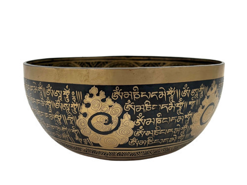 10.25" G#/D Note Premium Etched Singing Bowl Zen Himalayan Pro Series #g18400324