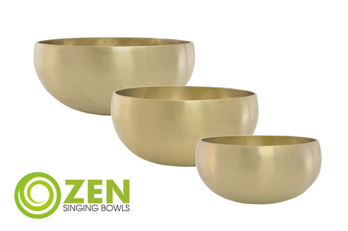 6.25-7.25" 3-Note Zen Bioconcert Series Singing Bowl Set #zbcset25