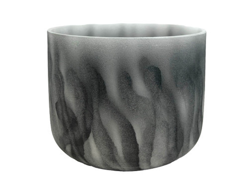 7" C Note Black Kyanite Fusion High Quality Frosted Fusion Crystal Singing Bowl Crystal Vibes -15 cents  11003362