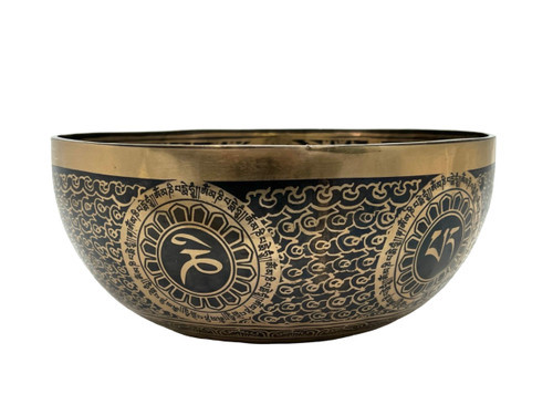 11.25" G/C# Note Premium Etched Singing Bowl Zen Himalayan Pro Series #g24150324