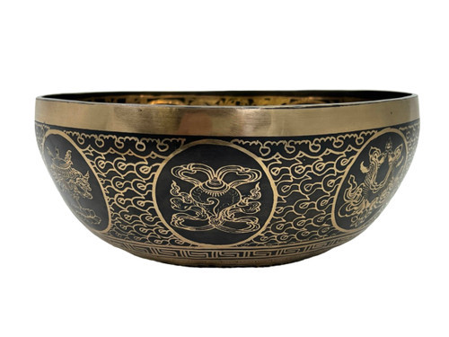 11.25" G#/D# Note Premium Etched Singing Bowl Zen Himalayan Pro Series #g24450324