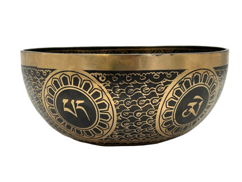 10.25" G#/D# Note Premium Etched Singing Bowl Zen Himalayan Pro Series #g20150324