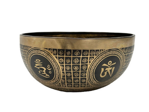 8.25" C/G Note Premium Etched Singing Bowl Zen Himalayan Pro Series #c9800324