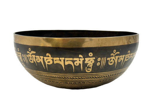 11.25" F#/C Note Etched Singing Bowl Zen Himalayan Pro Series #f22600324