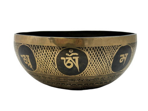 10.25" A#/F Note Etched Singing Bowl Zen Himalayan Pro Series #a20100324