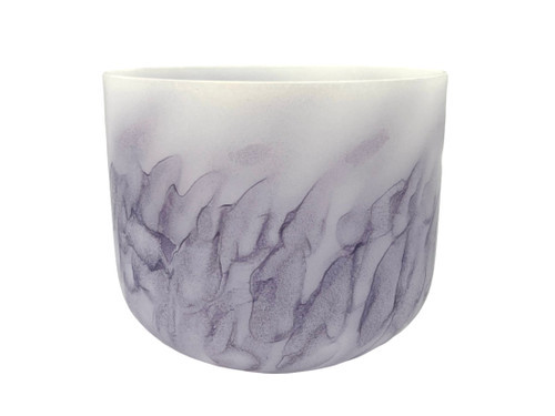 8" A Note 440Hz Perfect Pitch Amethyst Empyrean Fusion Crystal Singing Bowl Crystal Vibes +5 cents  11002565
