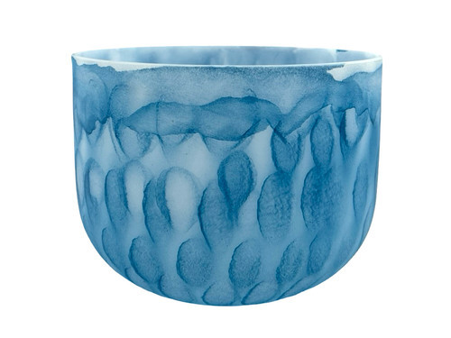 8" B Note 440Hz Larimar Fusion High Quality Frosted Crystal Singing Bowl Crystal Vibes +10 cents  11003403