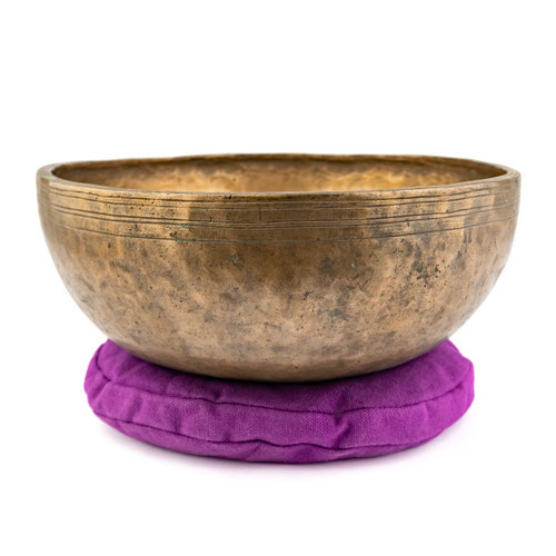 9.5" D/A# Note Antique Himalayan Singing Bowl #d15201125