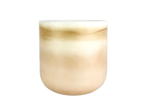 8" D# Note 432Hz Perfect Pitch Fulgurite/Sunstone Fusion Crystal Singing Bowl Crystal Vibes -30 cents  11002217