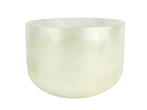 9" A Note 440Hz Perfect Pitch Peridot Empyrean Fusion Crystal Singing Bowl Crystal Vibes +5 cents  11002171