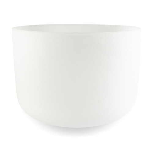 16" A Note 440Hz Frosted Crystal Singing Bowl Crystal Vibes -15 cents
