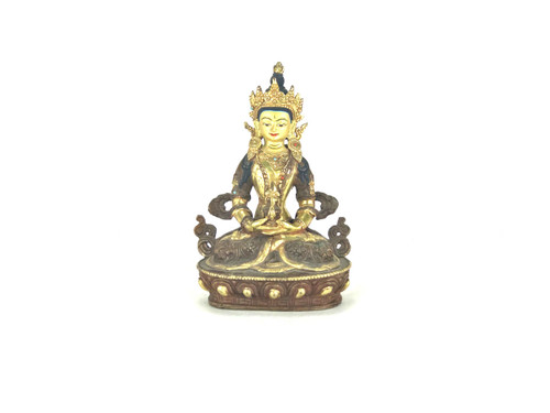 Gilded Gold/Bronze 8" Amitabha Nepalese Buddha Statue #st240