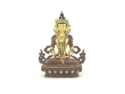 Gilded Gold/Bronze 9" Amitabha Nepalese Buddha Statue #st259