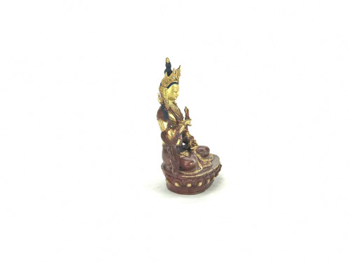 Gilded Gold/Bronze 8" Vajrasattva Nepalese Buddha Statue #st124