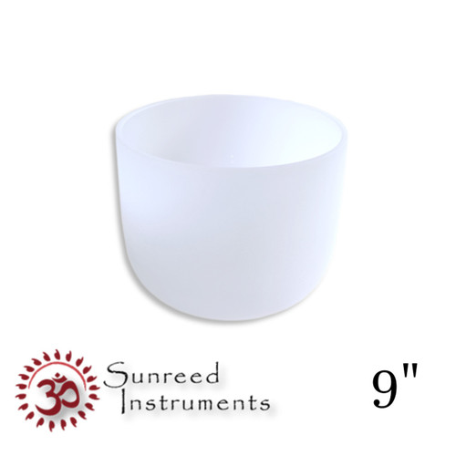 432hz Perfect Pitch Frosted F Note Singing Bowl 9" -30 cents