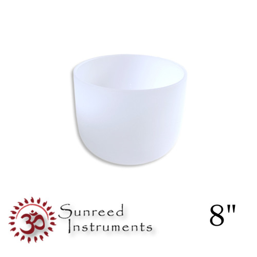 Frosted 8" Perfect Pitch 432hz F Note Singing Bowl -30 cents