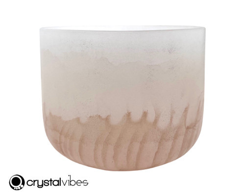 8" Perfect Pitch F Note Sunstone Fusion Empyrean Crystal Singing Bowl SR12 +5 cents  11002900