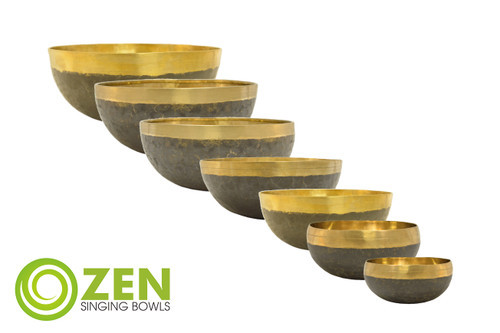 5-11.75" 7-Note Zen Master Meditation Series Singing Bowl Set -set5 cents