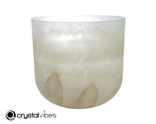 8" D# Note Citrine Fusion Translucent Crystal Singing Bowl SR12 -5 cents  11002905