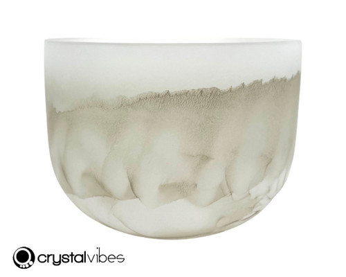 8" Perfect Pitch C Note White Gold Fusion Empyrean Crystal Singing Bowl SR12 +0 cents  11002913