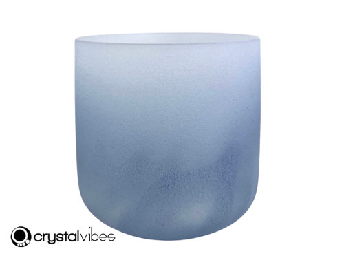 6" 432 Hz C Note Blue Kyanite Fusion Frosted Crystal Singing Bowl UP -25 cents  11002638