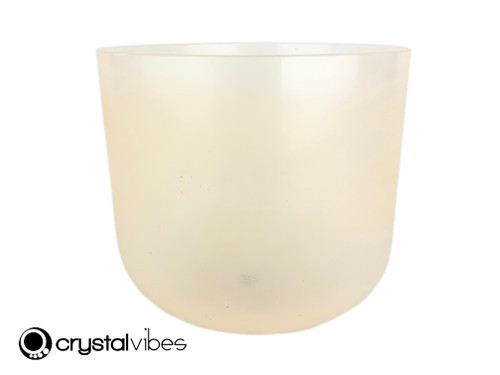 8" D Note Citrine Gemstone Fusion Translucent Crystal Singing Bowl UP +35 cents  11002119