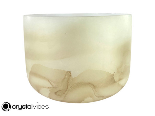 13" Perfect Pitch D Note Citrine Fusion Empyrean Crystal Singing Bowl UP -5 cents  11002748