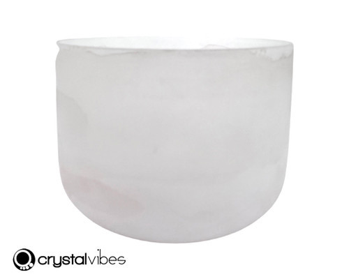 9" 432Hz Perfect Pitch F Note Rose Quartz Fusion Empyrean Crystal Singing Bowl -30 cents  11002938