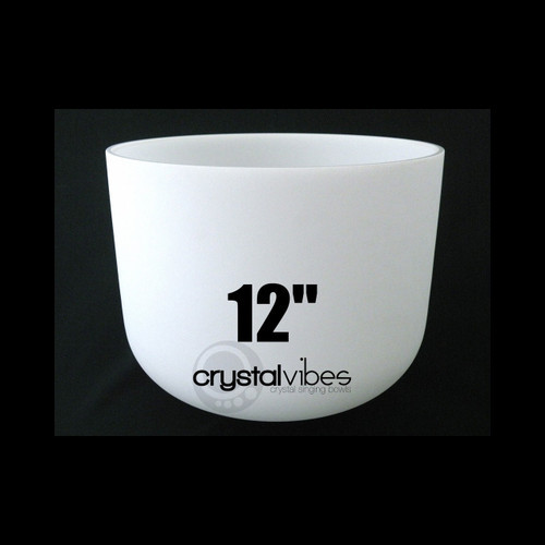 12" D Note 440Hz Frosted Crystal Singing Bowl Crystal Vibes -20 cents