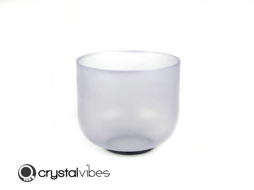 8" A# Note 432Hz Amethyst Fusion Translucent Crystal Singing Bowl Crystal Vibes OJ5 -25 cents  11000925
