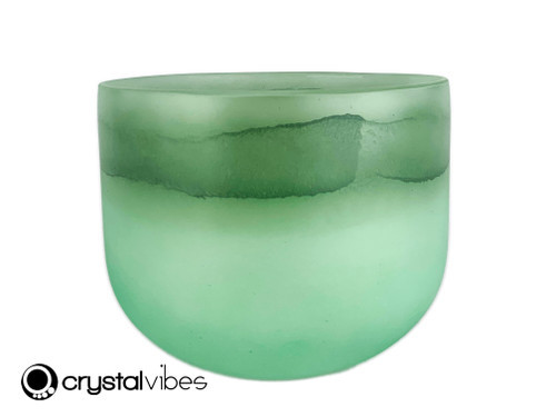 8" C Note Emerald/Green Aventurine Fusion Empyrean Crystal Singing Bowl UP +15 cents  11002249