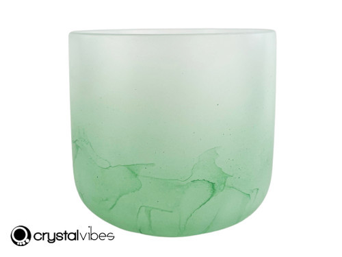 7" 432Hz Perfect Pitch B Note Emerald Fusion Empyrean Crystal Singing Bowl UP -30 cents  11002577