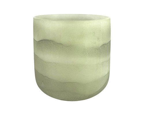6" D# Note 440Hz Perfect Pitch Peridot Fusion Empyrean Crystal Singing Bowl  -5 cents  11003126