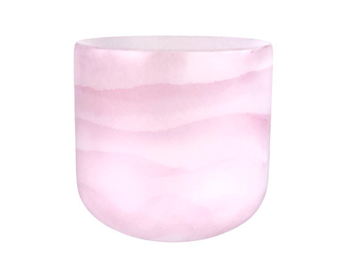 7" C Note 432Hz Perfect Pitch Rose Quartz Fusion Empyrean Crystal Singing Bowl KT3 -30 cents  11003148