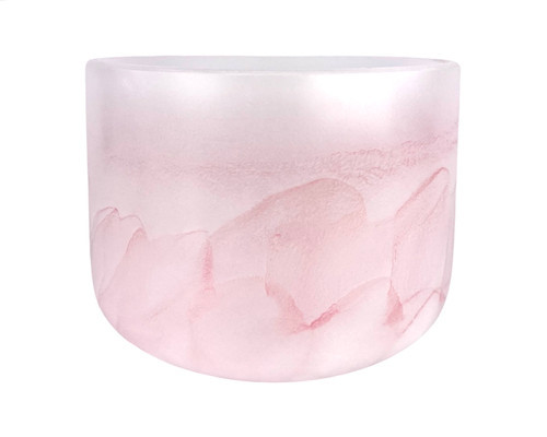 8" C# Note 432Hz Perfect Pitch Rose Quartz Fusion Empyrean Crystal Singing Bowl UP -35 cents  11003207