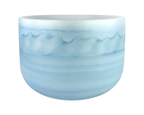 14" B Note 432Hz Perfect Pitch Aquamarine Empyrean Fusion Crystal Singing Bowl Crystal Vibes UP -35 cents  11003246