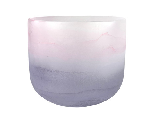 9" A Note 440Hz Perfect Pitch Amethyst/Rose Quartz Empyrean Fusion Crystal Singing Bowl Crystal Vibes UP +0 cents  11003247